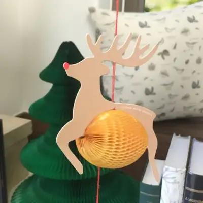 オーチェック クリスマスモービル ハニカム3Dカード