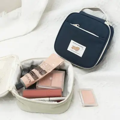 オーチェック ふわふわメイクアップ化粧品ポーチ