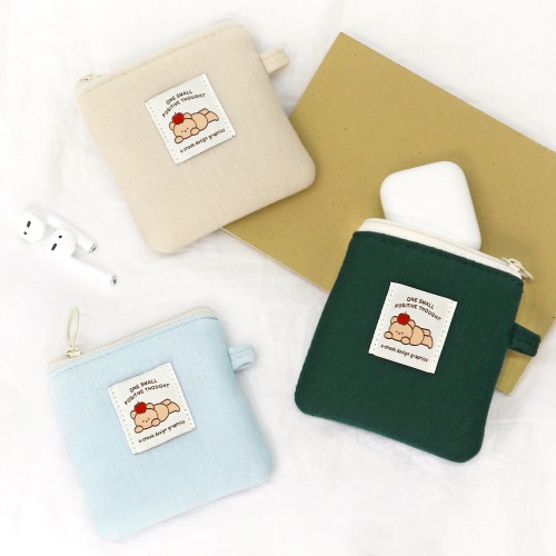 O-CHECK Apple Bear Earphone Pouch