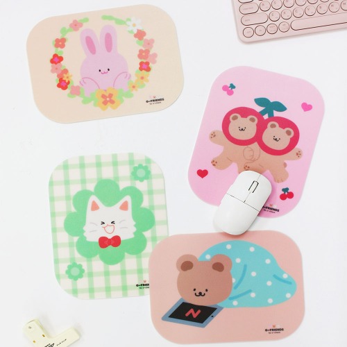 O-CHECK Off-Friends Mouse Pad 4-Piece Set