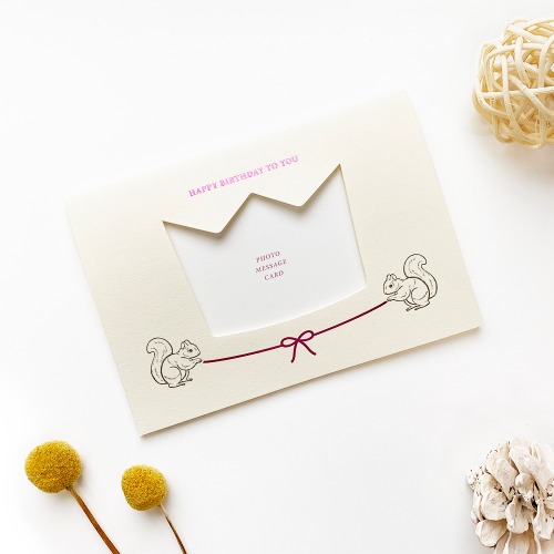 O-CHECK Photo Message Card HAPPY BIRTHDAY TO YOU