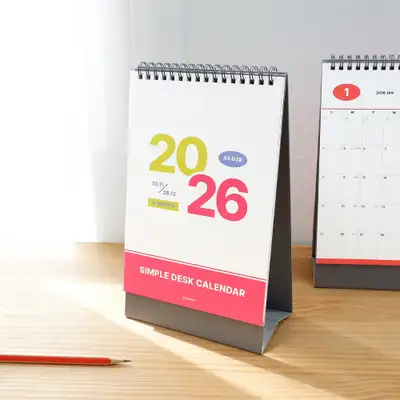 2026年MOMOPOP简约台式日历 纤薄2026办公日历 A5