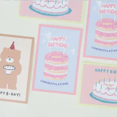 莫莫波普 莫莫卡 生日卡 明信片