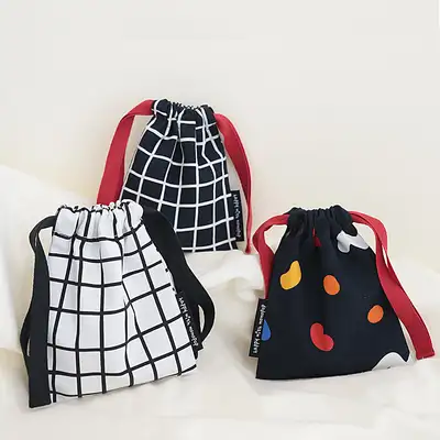 MOMOPOP迷你布料传统福袋字符串小袋