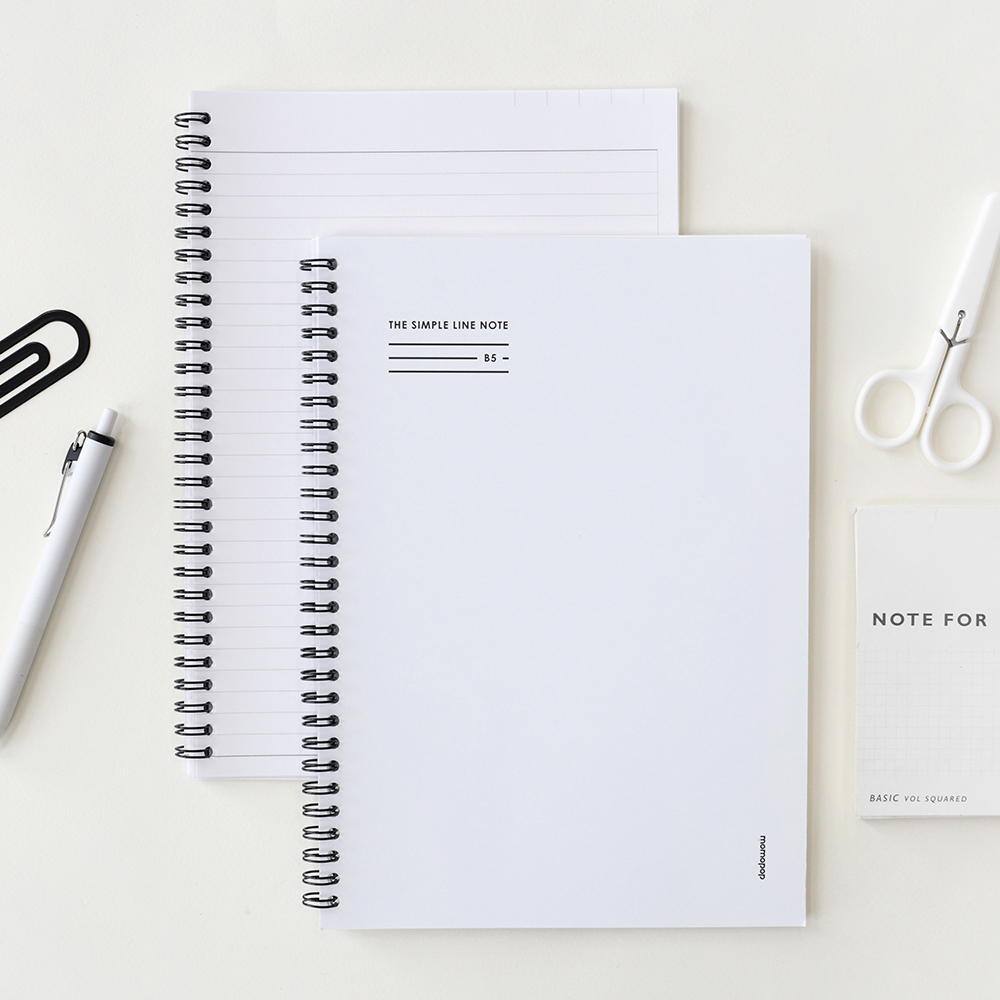 The Simple Spring Ruled Line Notebook B5