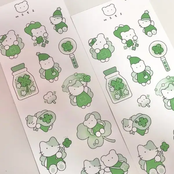 デコボコ | ビッグクローバー モノトーン ステッカー ver.3