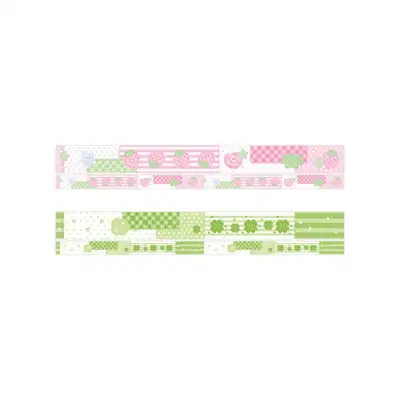 ネバーザレス | パッチワークマスキングテープ 2種-いちご / ラッキー