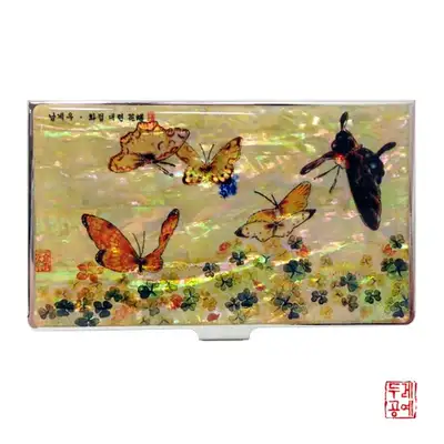 [南계우]花蝶图 便携名片夹 - 三叶草与蝴蝶