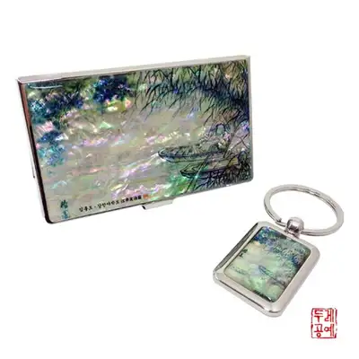 [金弘道]江岸夜泊图 携带名片夹 & 钥匙圈
