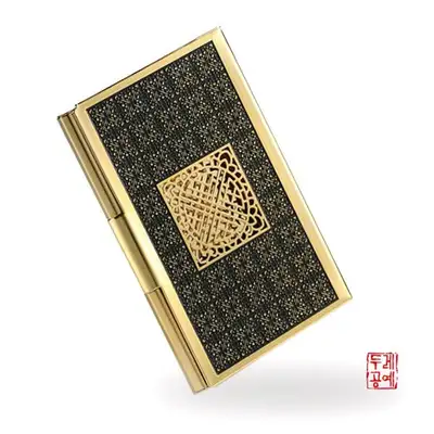 吉祥紋透雕金屬名片夾[金色]