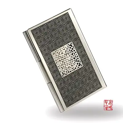 吉祥紋鏤空金屬名片夾[銀色]