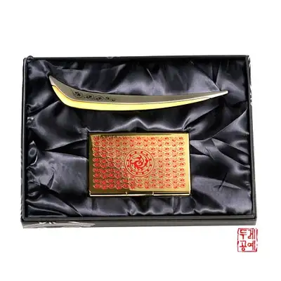 唐草紋紙刀套組 [金色]
