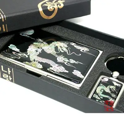Nacre Business Card Holder Set of 2 [Dragon]