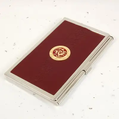Three-Legged Crow Portable Business Card Holder
