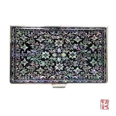 Vine Pattern Mother-of-Pearl Business Card Holder