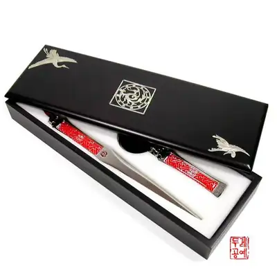 纸刀2种套装[喜字纹 - 红色]
