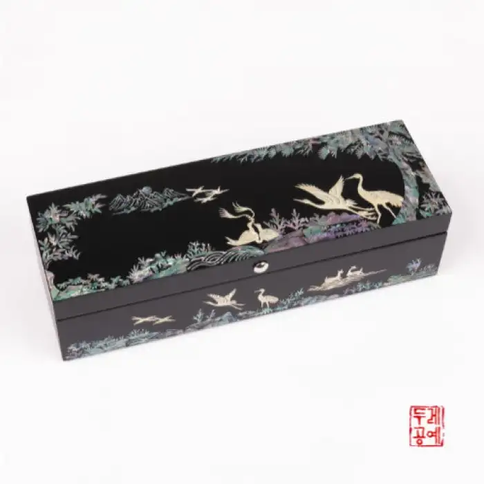 松鹤铅笔筒笔盒