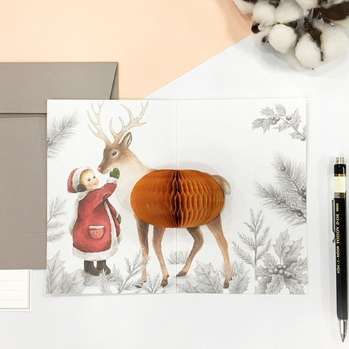 O-CHECK Pop Up Card Rudolph