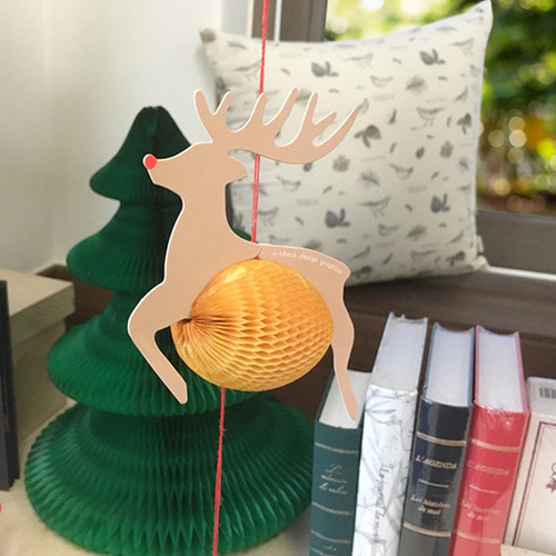 O-CHECK Christmas Card CHRISTMAS CARD RUDOLPH Reindeer