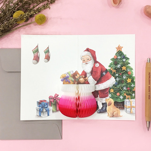 O-CHECK Pop-Up Card Santa Claus