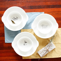 Round Gratin Dish Deer Flamingo Typo L (25) S (15)