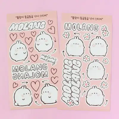 Molang Gold Foil Sticker v.3
