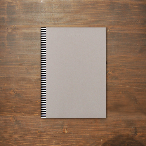 O-CHECK DESIGN GRAPHICS Easy Book Note Grey Lined