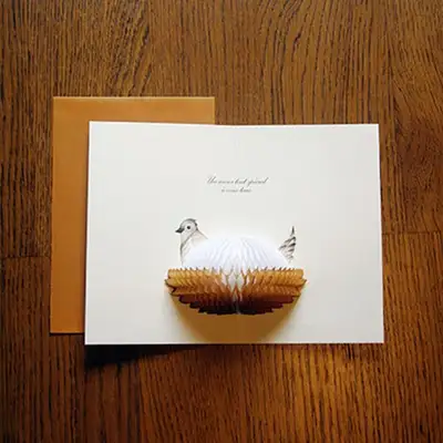 欧切克 POP UP CARD merci 感谢卡