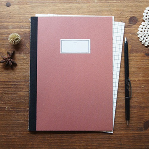 O-CHECK Stitch Notebook M Red (Wirebound)
