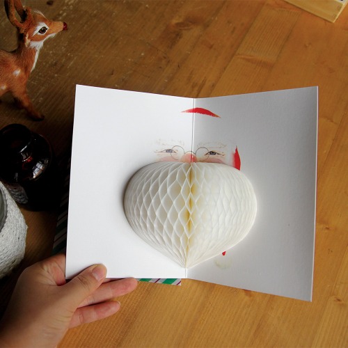 O-CHECK POP UP CARD Santa Christmas Santa Card