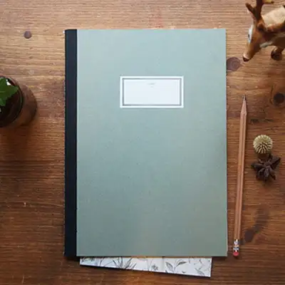 O-CHECK 缝线笔记本 STITCH NOTEBOOK L 浅绿色（线圈）
