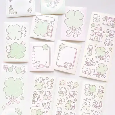 フロロ | クローバー 模造紙パック (ステッカー4枚 + ピース7枚)