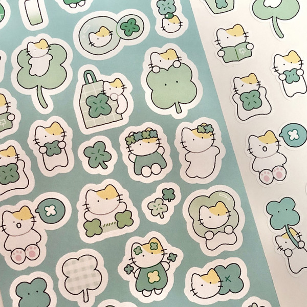 Deco Boko | Cat and Clover Sticker