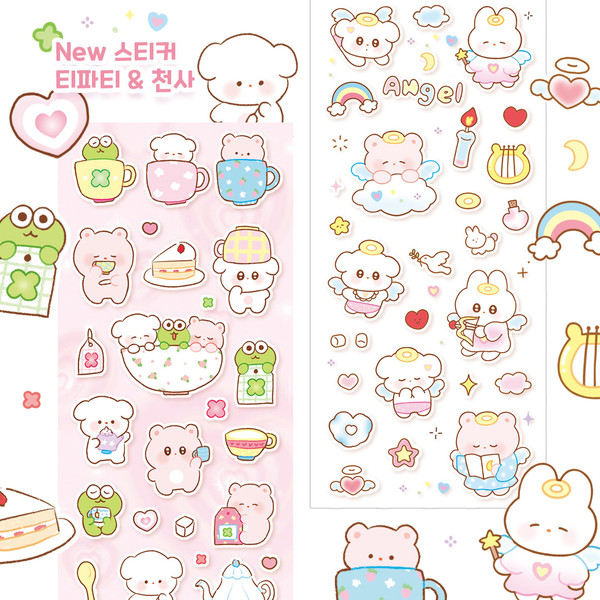 Pingru | Clover Tea Time & Baby Angel Sticker