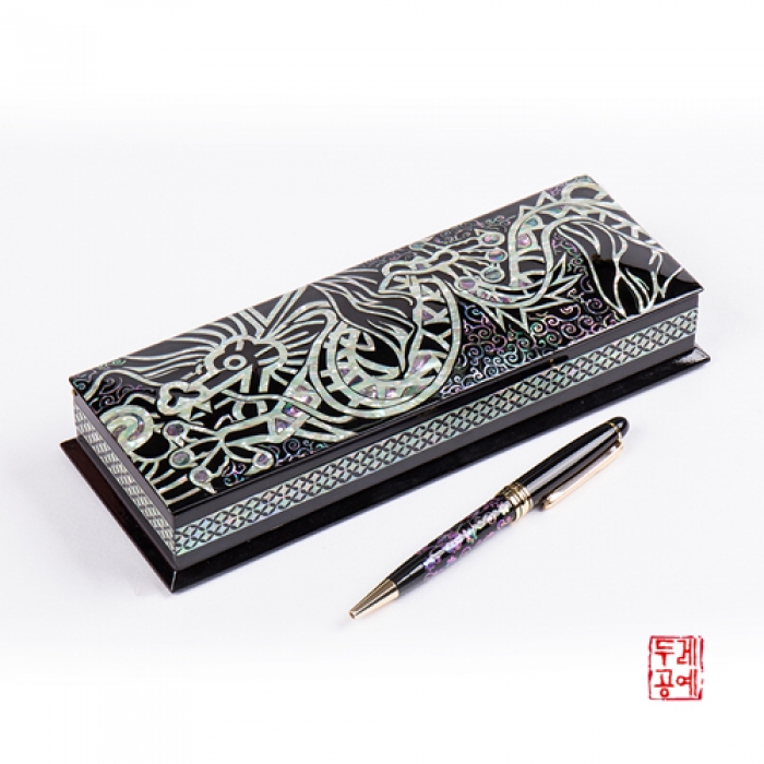 Cloud Dragon Brush Pen Case (Black)