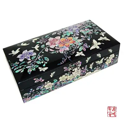 螺钿彩花便签盒