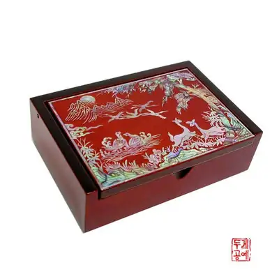 名片盒[十长生 红色]