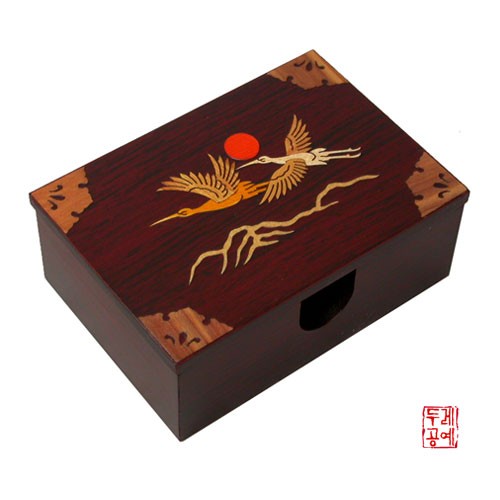 Crane Inlay Business Card Holder