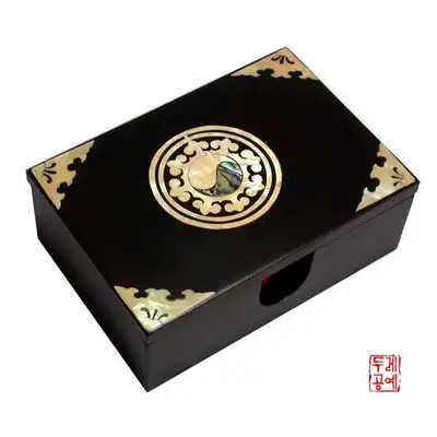 太极纹象嵌名片盒