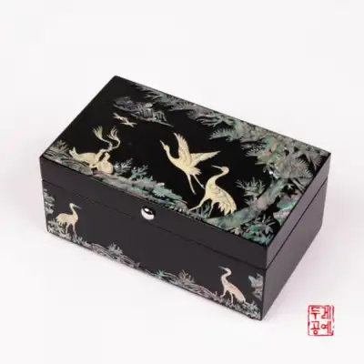 松鹤铅笔筒名片盒