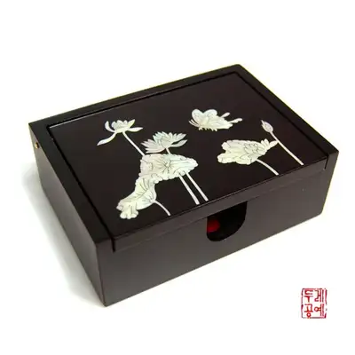 莲花自动名片盒