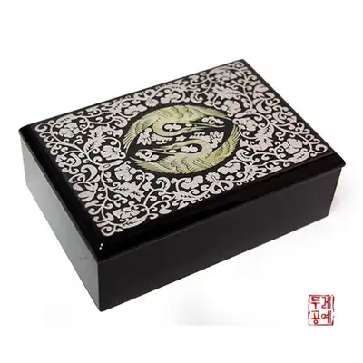 古纹双鹤名片夹