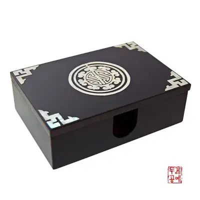 寿字纹镶嵌名片盒