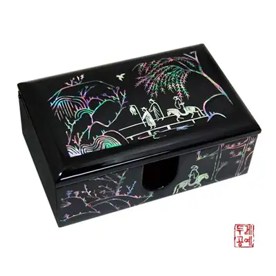 梅花草屋图自动名片夹[黑色]