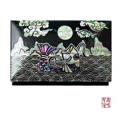 月下鱼龙名片盒（黑）