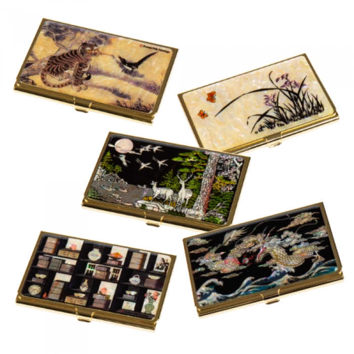 Gold Traditional Pattern Business Card Case