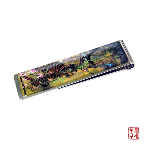 Tiger and Magpie Money Clip