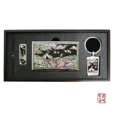 贝壳漆工艺 USB 3件套装(松鹤)