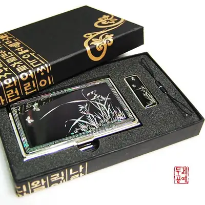 螺钿 USB 2件套装(兰花)