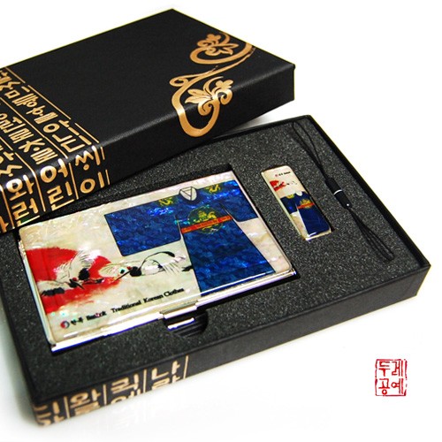 Mother-of-Pearl USB 2-Piece Set (Hanbok & Gonryongpo)
